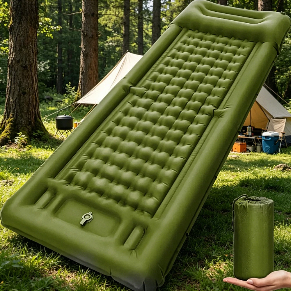 Outdoor Thicken Camping Mattress Ultralight Inflatable Air Mattress with Built-in Foot Pump for Travel Hiking Fishing
Outdoor Thicken Camping Mattress Ultralight Inflatable Air Mattress with Built-in Foot Pump for Travel Hiking Fishing
