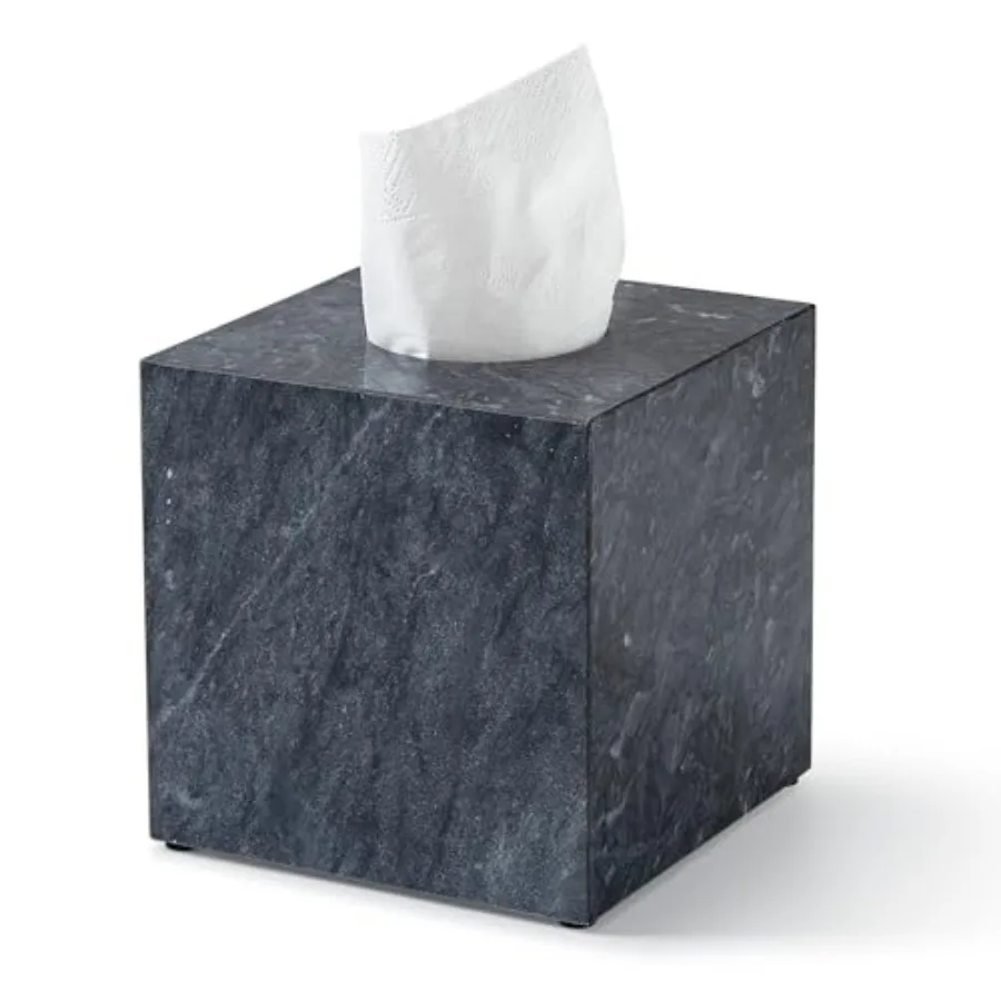 Real Natural Marble Tissue Box Cover, 5.5 Inch Square Marble Tissue Box Holder with Open Bottom, Heavy Stone Decorative Organiz
Real Natural Marble Tissue Box Cover, 5.5 Inch Square Marble Tissue Box Holder with Open Bottom, Heavy Stone Decorative Organiz