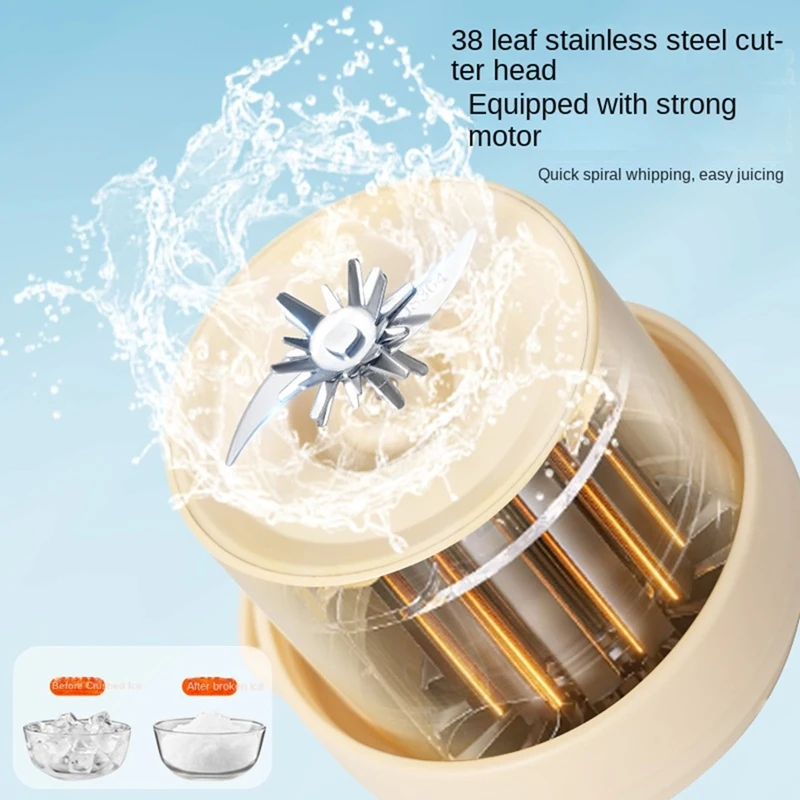 Juicer Cup for Making Milkshakes and Smoothies, Large Capacity with Straw Ton Cup Portable Cordless Juicer Crushed Ice-ABLM
Juicer Cup for Making Milkshakes and Smoothies, Large Capacity with Straw Ton Cup Portable Cordless Juicer Crushed Ice-ABLM