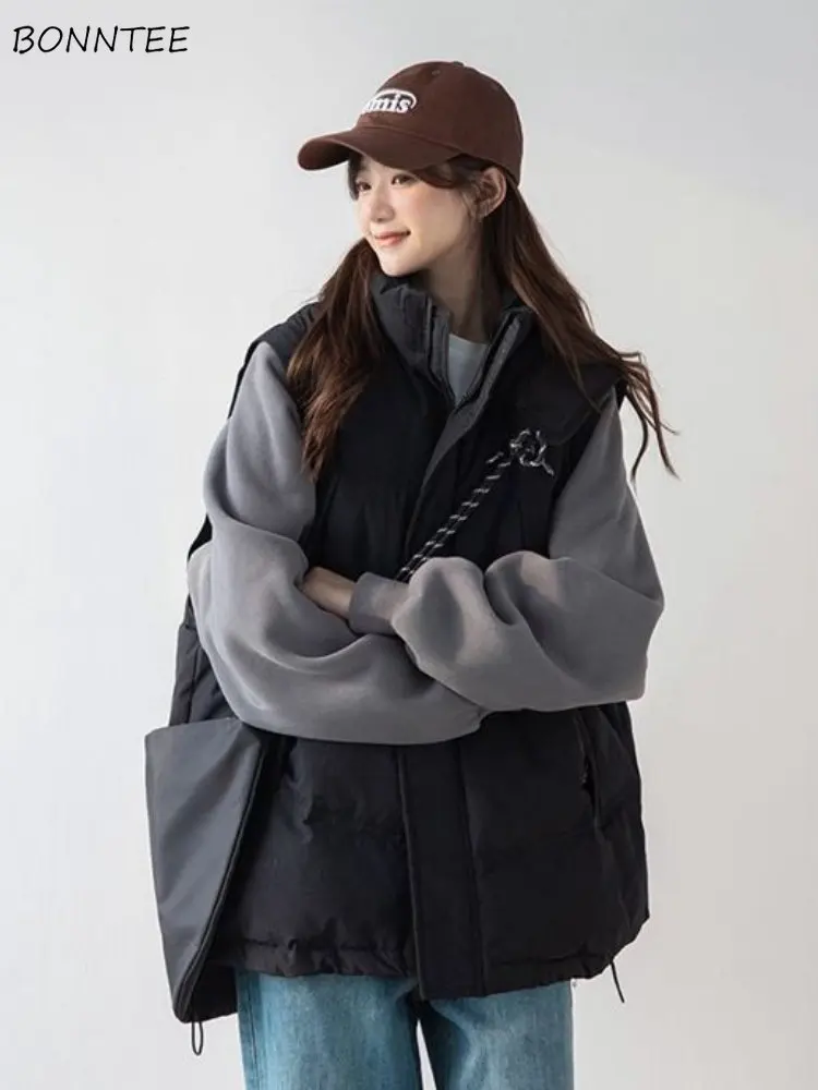 Warm Winter Vests Women New Solid Loose Leisure Unisex Streetwear Sleeveless Outwear Simple Korean Fashion Chic All-match Warm
Warm Winter Vests Women New Solid Loose Leisure Unisex Streetwear Sleeveless Outwear Simple Korean Fashion Chic All-match Warm