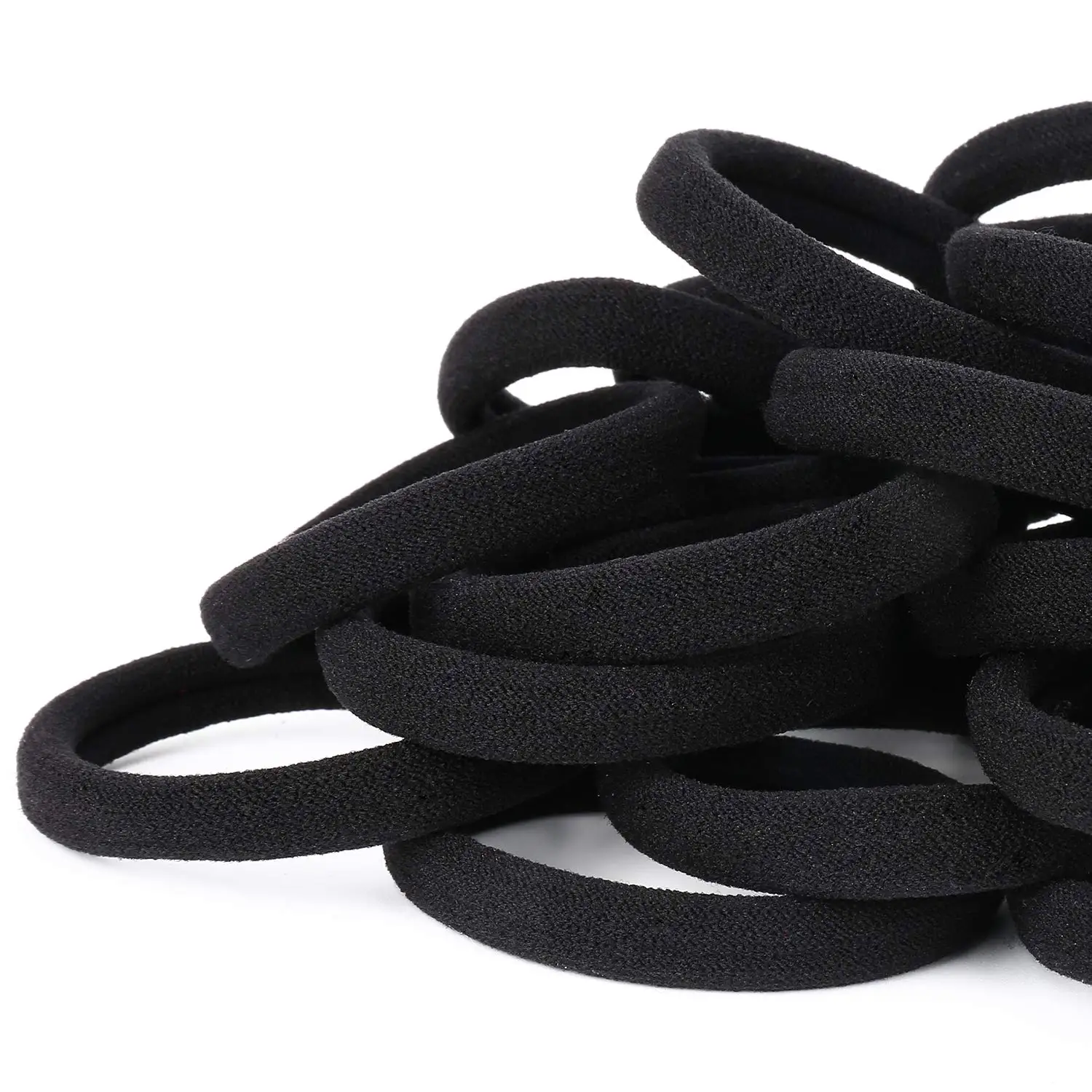 50PCS 2" Cotton Black Hair Ties, Elastic, No-Damage for Thick Hair
50PCS 2" Cotton Black Hair Ties, Elastic, No-Damage for Thick Hair