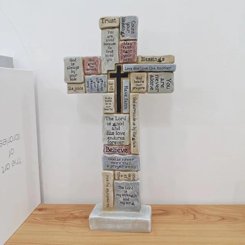 Christian Cross Statue Handmade Resin Craft Cross Prayer Sculpture Funny Cross Desktop Ornament Home Indoor Scene Garden
Christian Cross Statue Handmade Resin Craft Cross Prayer Sculpture Funny Cross Desktop Ornament Home Indoor Scene Garden