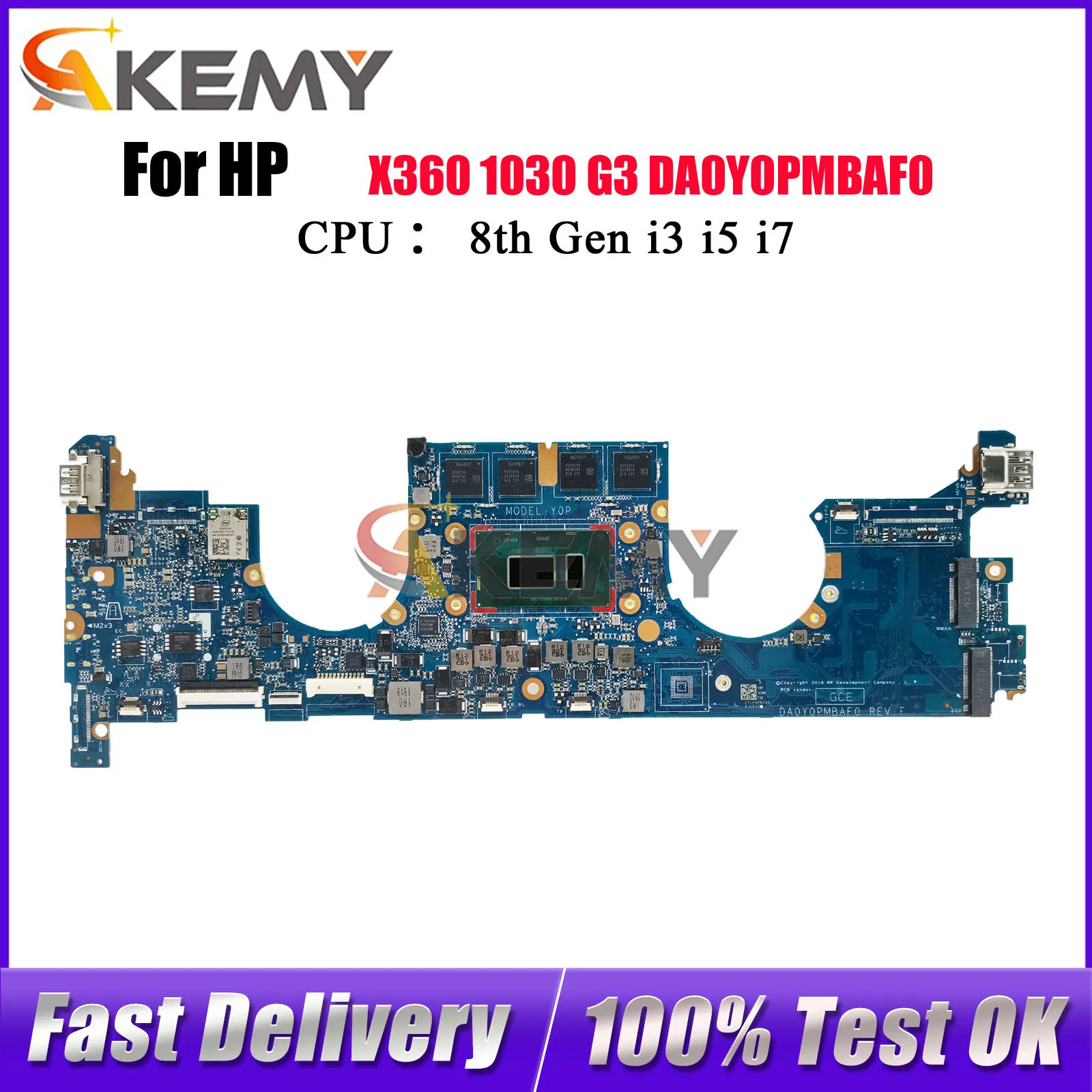 For HP EliteBook X360 1030 G3 DA0Y0PMBAF0 Laptop Motherboard L31865-001 With i5 i7 8th Gen CPU 8GB 16GB RAM Tested OK
For HP EliteBook X360 1030 G3 DA0Y0PMBAF0 Laptop Motherboard L31865-001 With i5 i7 8th Gen CPU 8GB 16GB RAM Tested OK