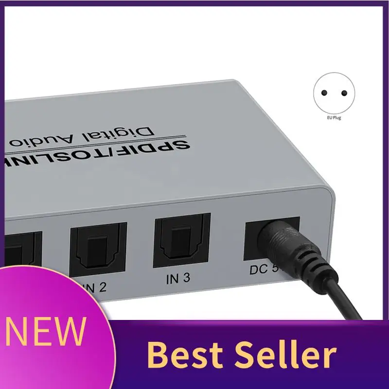 B46C 3-портовый цифровой оптический аудиопереключатель Toslink 3X1 с ИК-пультом дистанционного управления Алюминиевый SPDIF-переключатель Простой в использовании EU P
B46C 3-портовый цифровой оптический аудиопереключатель Toslink 3X1 с ИК-пультом дистанционного управления Алюминиевый SPDIF-переключатель Простой в использовании EU P