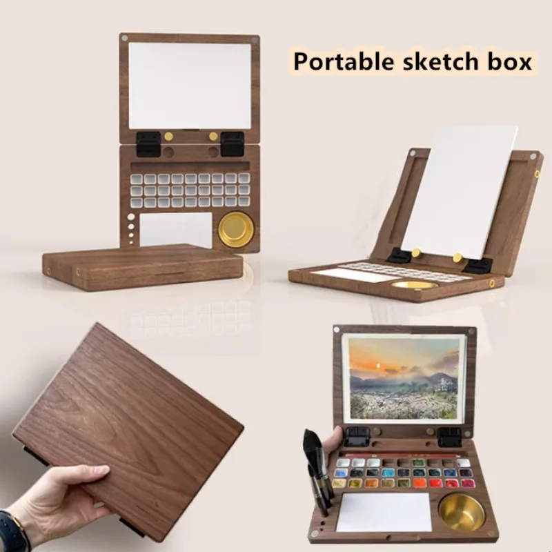 Portable Multi-functional Wooden Watercolor Box Students Travel Sketch Painting Palette Gouache/Oil Painting Box Art Supplies
Portable Multi-functional Wooden Watercolor Box Students Travel Sketch Painting Palette Gouache/Oil Painting Box Art Supplies