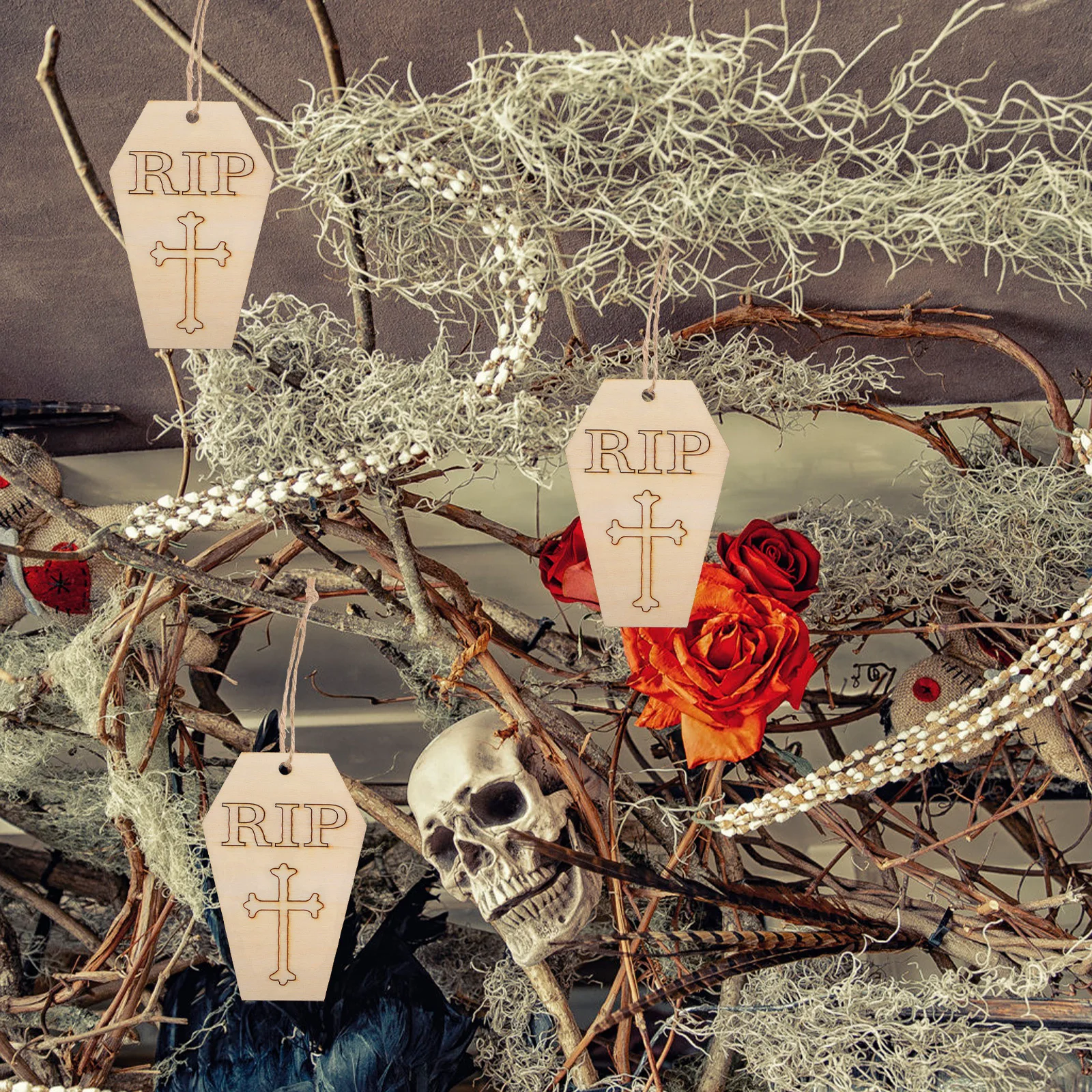 50Pcs DIY Wood Coffin Chips Halloween Hanging Ornaments Kids Hand Painted Graffiti Craft Materials Decoration Wood Coffin Chips
50Pcs DIY Wood Coffin Chips Halloween Hanging Ornaments Kids Hand Painted Graffiti Craft Materials Decoration Wood Coffin Chips