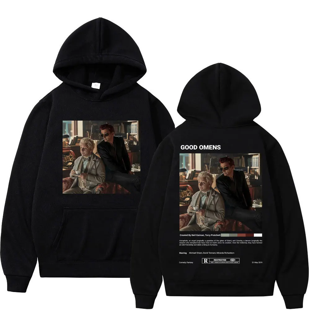 TV Play Good Omens Double Sided Graphi Hoodie Men Women Casual Fashion Hooded Sweatshirt Oversized High Quality Fleece Pullovers
TV Play Good Omens Double Sided Graphi Hoodie Men Women Casual Fashion Hooded Sweatshirt Oversized High Quality Fleece Pullovers