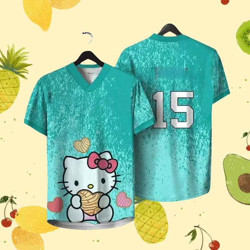 Новая футбольная футболка MOTO-HelloKitty с 3D-принтом, милая и удобная, быстросохнущая, с короткими рукавами, детский размер
Новая футбольная футболка MOTO-HelloKitty с 3D-принтом, милая и удобная, быстросохнущая, с короткими рукавами, детский размер