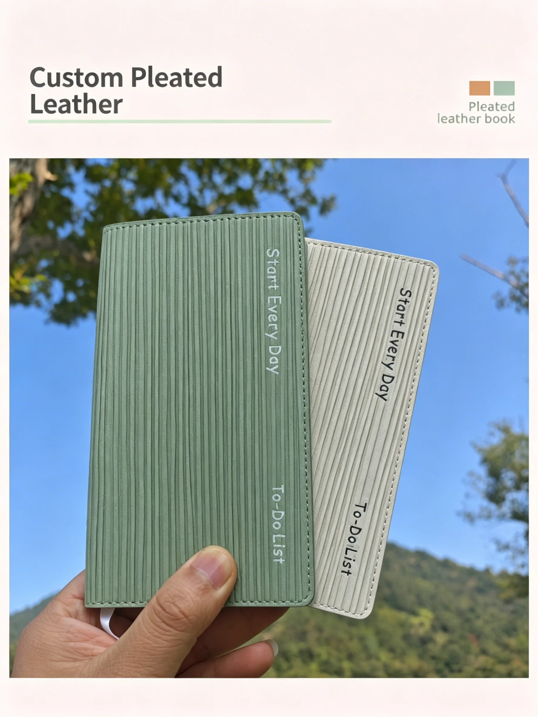 Pleated Leather Daily To-Do List Notebook - Stylish & Compact Planner for Every Day
Pleated Leather Daily To-Do List Notebook - Stylish & Compact Planner for Every Day