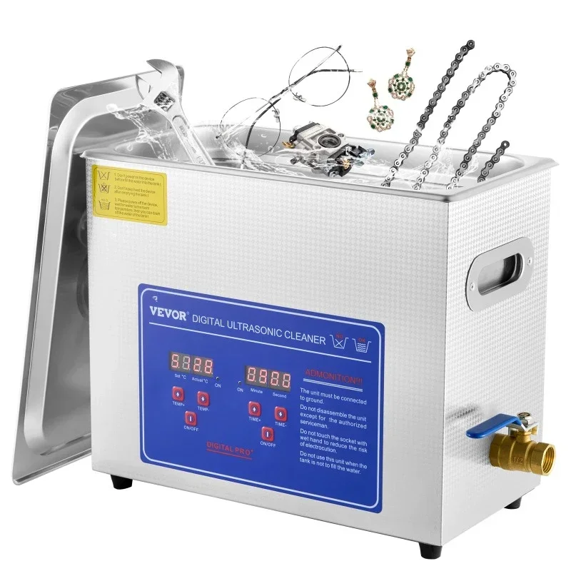 Commercial Ultrasonic Cleaner 6L Professional Ultrasonic Cleaner 40kHz with Digital Timer&Heater 110V Excellent Cleaning Machine
Commercial Ultrasonic Cleaner 6L Professional Ultrasonic Cleaner 40kHz with Digital Timer&Heater 110V Excellent Cleaning Machine