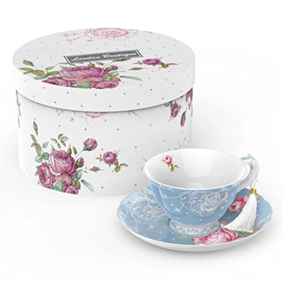Tea Cup and Saucer Set 1 Afternoon Tea Set New Bone China Vintage Flora Gift Box 200m
Tea Cup and Saucer Set 1 Afternoon Tea Set New Bone China Vintage Flora Gift Box 200m
