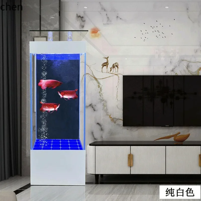 X-12 floor-to-ceiling goldfish tank ultra-white glass new ecological water-free vertical small fish tank against the wall
X-12 floor-to-ceiling goldfish tank ultra-white glass new ecological water-free vertical small fish tank against the wall