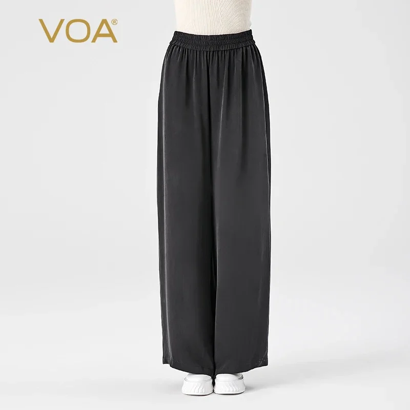 (Fans Exclusive Discount) VOA Heavyweight Silk Black Elastic Waist Trousers Office Versatile Distressed Straight Pants KE893
(Fans Exclusive Discount) VOA Heavyweight Silk Black Elastic Waist Trousers Office Versatile Distressed Straight Pants KE893
