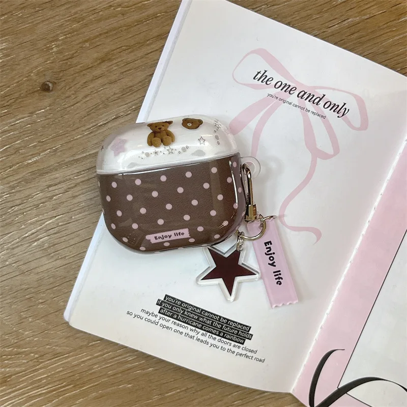 Cute Creative Polka Dot Bear Headphone Case for AirPods 4 3 2 1 Pro Pro2 Pro3 Simple New Shockproof Protective Cover Anti-fall
Cute Creative Polka Dot Bear Headphone Case for AirPods 4 3 2 1 Pro Pro2 Pro3 Simple New Shockproof Protective Cover Anti-fall