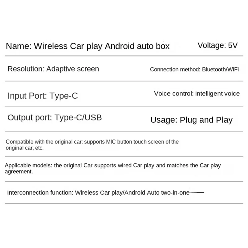 Durable-2 в 1 беспроводной адаптер Carplay Android Беспроводной адаптер Автомобильный адаптер Преобразование проводной Android Auto в беспроводной коробке 2 в 1 Вт
Durable-2 в 1 беспроводной адаптер Carplay Android Беспроводной адаптер Автомобильный адаптер Преобразование проводной Android Auto в беспроводной коробке 2 в 1 Вт
