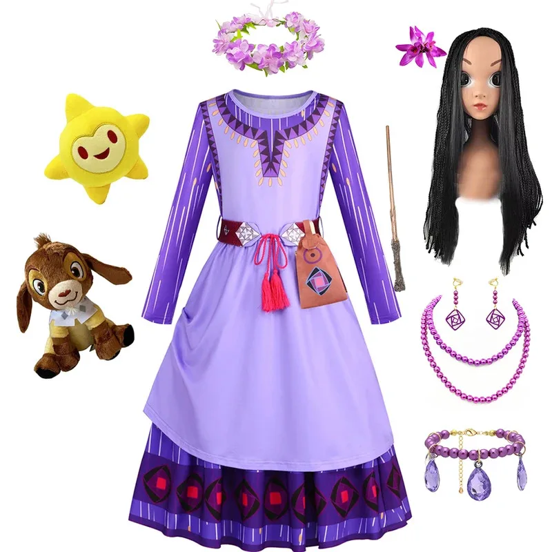 Asha Dress One Piece Print Princess Costume Wish Cosplay Theme Party Outfits Carnival Prom Gown Children Luxury Disguise Clothes
Asha Dress One Piece Print Princess Costume Wish Cosplay Theme Party Outfits Carnival Prom Gown Children Luxury Disguise Clothes