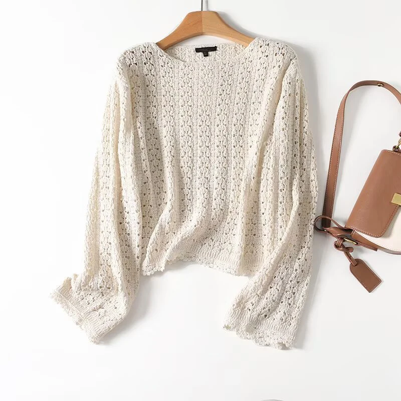 YENKYE новый отпуск в пляжном стиле полый вязаный крючком укороченный пуловер женский вязаный свитер с круглым вырезом и длинными рукавами повседневные топы
YENKYE новый отпуск в пляжном стиле полый вязаный крючком укороченный пуловер женский вязаный свитер с круглым вырезом и длинными рукавами повседневные топы