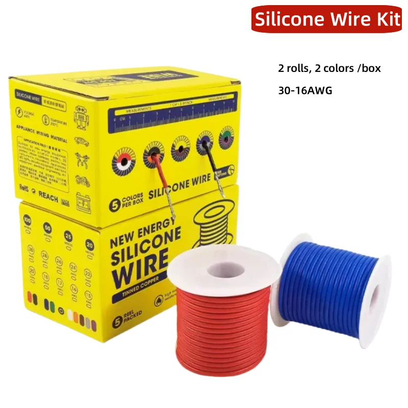 2-жильный цветной силиконовый провод, мягкий гибкий электрический шнур 12, 14, 16, 18, 20, 22, 24, 26 30 AWG, комплект проводов из луженой меди
2-жильный цветной силиконовый провод, мягкий гибкий электрический шнур 12, 14, 16, 18, 20, 22, 24, 26 30 AWG, комплект проводов из луженой меди