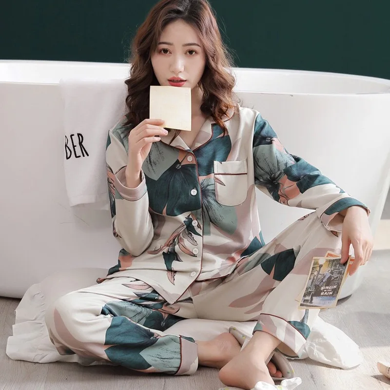 Spring and Autumn New New Ladies Pajamas Homewear Suit Middle-Aged Mother Pajamas Ladies Cardigan Leisure Pajamas Homewear Suit
Spring and Autumn New New Ladies Pajamas Homewear Suit Middle-Aged Mother Pajamas Ladies Cardigan Leisure Pajamas Homewear Suit