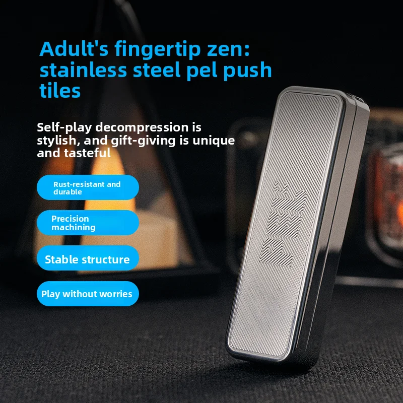 PEL Stainless Steel Fidget Slider – 2-in-1 Push Card & Gyro Spinner, Buckyball Click EDC ADHD Desk Toy for Adults
PEL Stainless Steel Fidget Slider – 2-in-1 Push Card & Gyro Spinner, Buckyball Click EDC ADHD Desk Toy for Adults