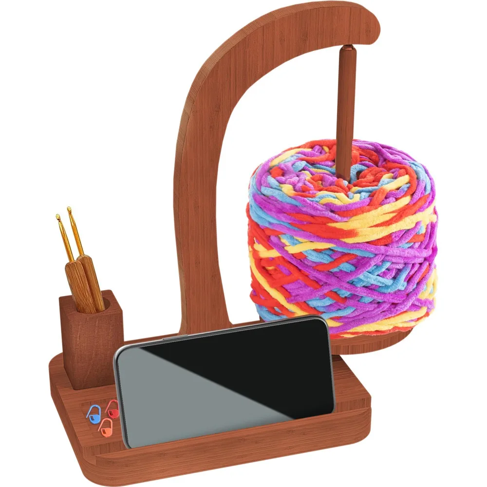 Wooden Yarn Holder for Crocheting with Crochet Box Multi-functional Yarn Spinner Magnetic Rotation Wool Yarn Winder
Wooden Yarn Holder for Crocheting with Crochet Box Multi-functional Yarn Spinner Magnetic Rotation Wool Yarn Winder