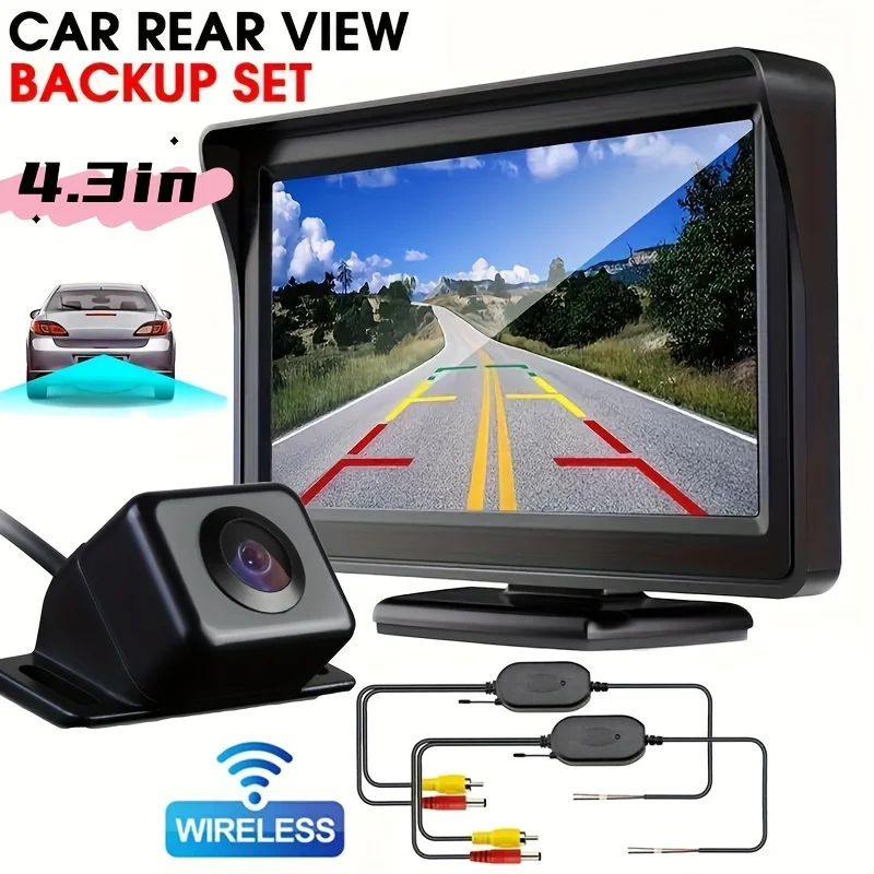 4.3" Reverse Monitor Wireless Car Backup Camera Rear View System With Night Vision Parking System Set 12V For Car SUV Vehicles
4.3" Reverse Monitor Wireless Car Backup Camera Rear View System With Night Vision Parking System Set 12V For Car SUV Vehicles