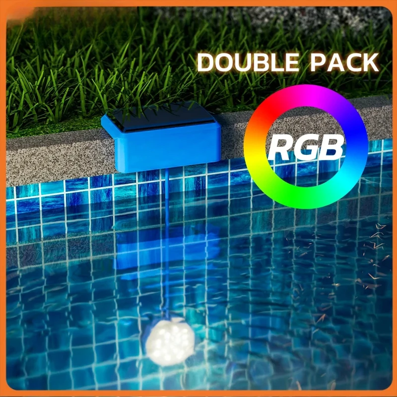 Solar Pool Light for Underwater Outdoor Garden Waterproof RGB Color Pool Lights for Above Ground Pool Ponds Fish Pond Fountain
Solar Pool Light for Underwater Outdoor Garden Waterproof RGB Color Pool Lights for Above Ground Pool Ponds Fish Pond Fountain