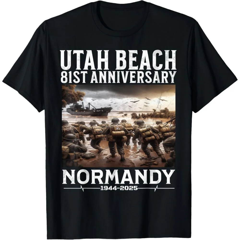 D-Day 81st Anniversary 2025 Normandy D-Day Utah Beach 1944 T-Shirt Summer Breathable Camisetas Nostalgia Retro Tops
D-Day 81st Anniversary 2025 Normandy D-Day Utah Beach 1944 T-Shirt Summer Breathable Camisetas Nostalgia Retro Tops