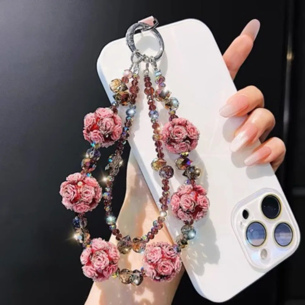Exquisite Handmade Bead Flower Phone Lanyard Keychain for Women Luxury Shiny Crystal Flower Beaded Handbag Charms Accessory Gift
Exquisite Handmade Bead Flower Phone Lanyard Keychain for Women Luxury Shiny Crystal Flower Beaded Handbag Charms Accessory Gift