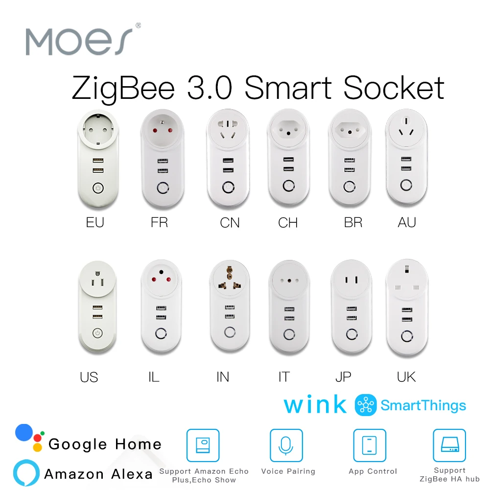 Умная розетка ZigBee 3,0 с 2 USB-интерфейсами и дистанционным голосовым управлением
Умная розетка ZigBee 3,0 с 2 USB-интерфейсами и дистанционным голосовым управлением