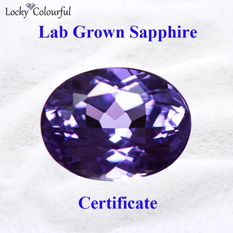 Lab Grown Sapphire Purplish Blue Color Oval Shape Top Quality Charms for Diy Jewelry Making Pendant Selectable AGL Certificate
Lab Grown Sapphire Purplish Blue Color Oval Shape Top Quality Charms for Diy Jewelry Making Pendant Selectable AGL Certificate