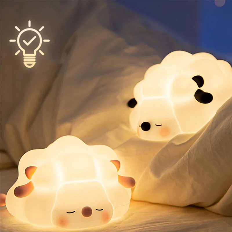 A07F-LED Cute Sheep Night Light USB Silicone Night Lamp Rechargeable Touch Sensor Nightlight Sheep Lamp For Bedroom Decor
A07F-LED Cute Sheep Night Light USB Silicone Night Lamp Rechargeable Touch Sensor Nightlight Sheep Lamp For Bedroom Decor