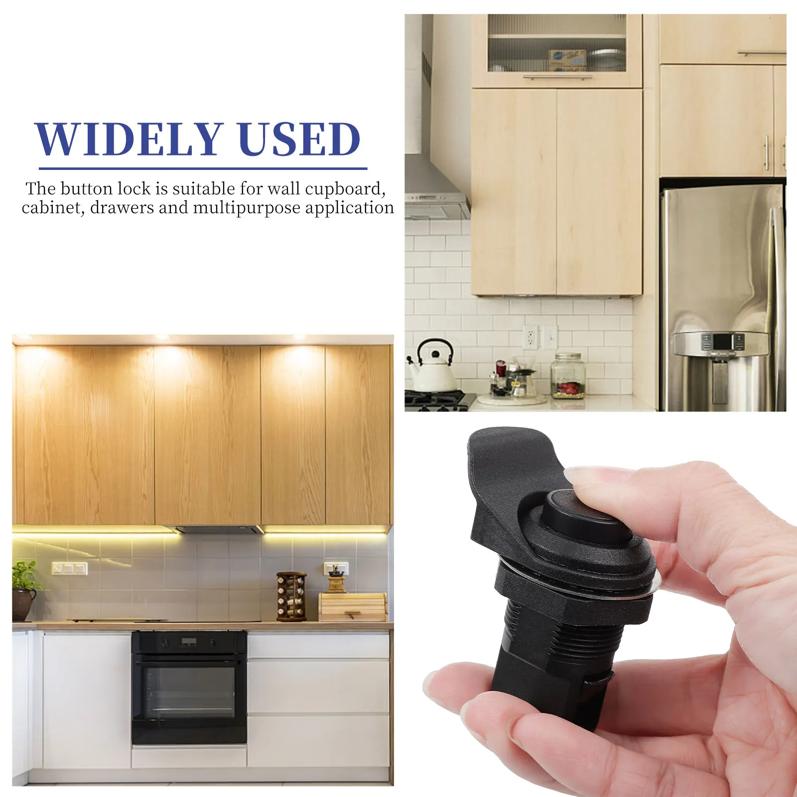 Push Button Door Lock Latch Black Cabinet Locks Keyless Stainless Steel PlasticLatch for Boats RVs Drawers Cupboard
Push Button Door Lock Latch Black Cabinet Locks Keyless Stainless Steel PlasticLatch for Boats RVs Drawers Cupboard