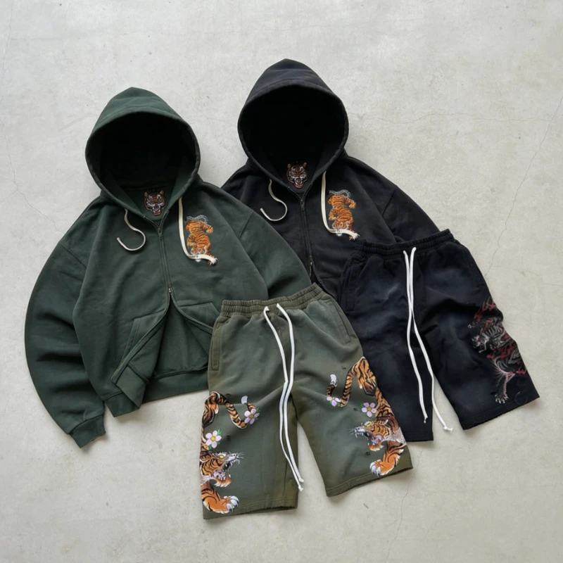 2 Pcs Hoodie Co-ords Y2K Retro Tigers Wrath Embroidery Sweatshirt Hip Hop Trend Retro Streetwear Unisex Baggy Shorts Clothing
2 Pcs Hoodie Co-ords Y2K Retro Tigers Wrath Embroidery Sweatshirt Hip Hop Trend Retro Streetwear Unisex Baggy Shorts Clothing