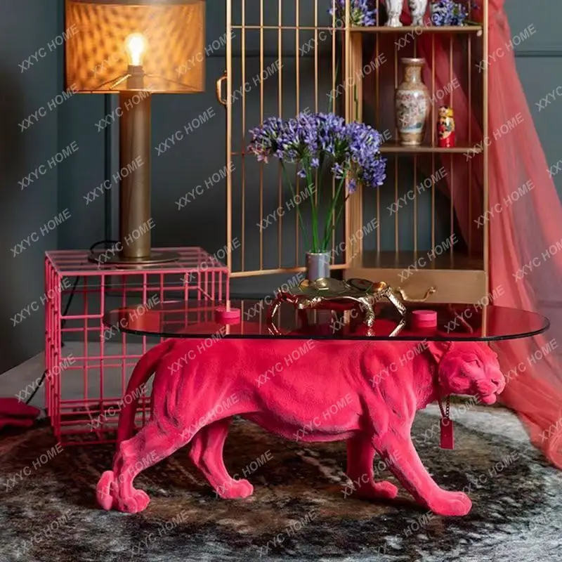 Modern Simple and Light Luxury Animal Tea Table Pink Leopard Tempered Glass Tea Table
Modern Simple and Light Luxury Animal Tea Table Pink Leopard Tempered Glass Tea Table
