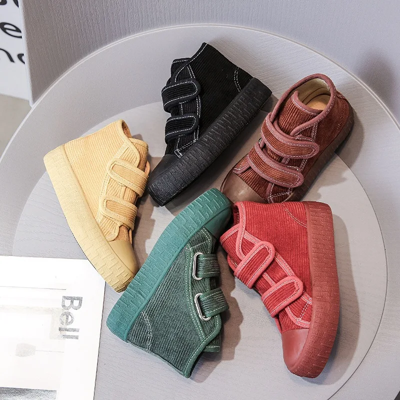 Fashion Corduroy Kids Shoes Boy Solid Casual Shoes High Top Breathable Girls Shoes Children's Soft Sole Anti Slip Sneakers Tênis
Fashion Corduroy Kids Shoes Boy Solid Casual Shoes High Top Breathable Girls Shoes Children's Soft Sole Anti Slip Sneakers Tênis