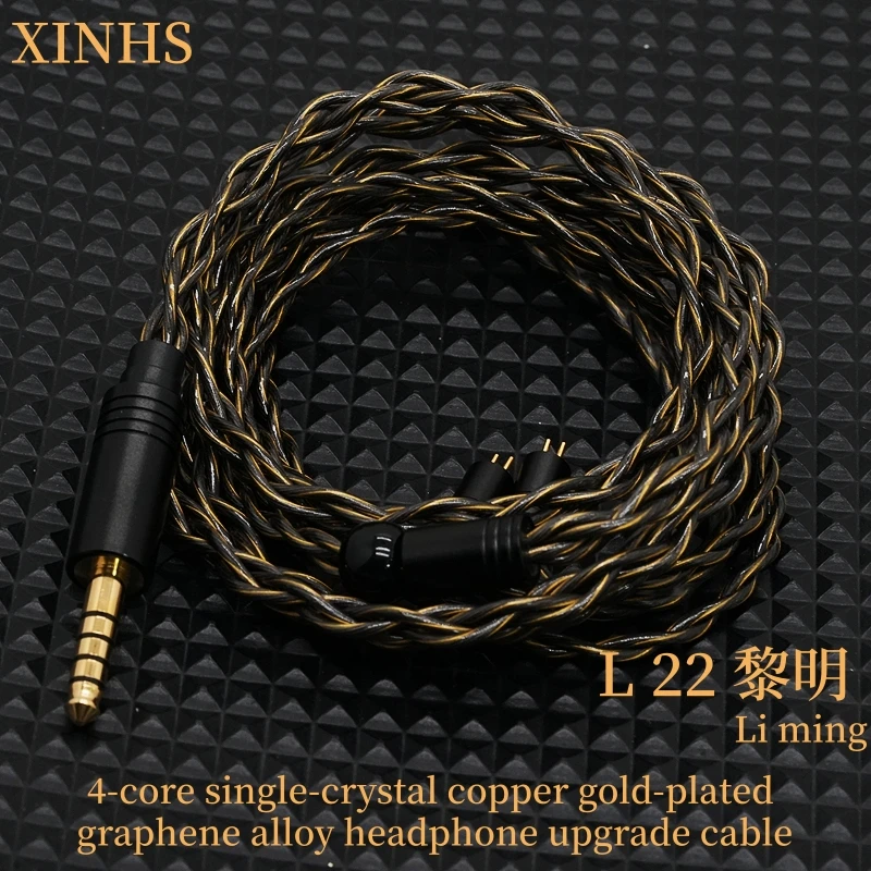 XINHS L22 Li Ming 4Core Single Crystal Copper Gold Plated Graphene Alloy Earphone Upgrade Cable Litz Structure HiFi IEM Audio
XINHS L22 Li Ming 4Core Single Crystal Copper Gold Plated Graphene Alloy Earphone Upgrade Cable Litz Structure HiFi IEM Audio