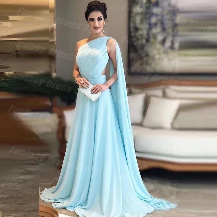 Elegant One Shoulder Pleats Chiffon Long Evening Dresses A-line Popular Maid Of Honor Gowns Wedding Porm Gowns Custom Made
Elegant One Shoulder Pleats Chiffon Long Evening Dresses A-line Popular Maid Of Honor Gowns Wedding Porm Gowns Custom Made
