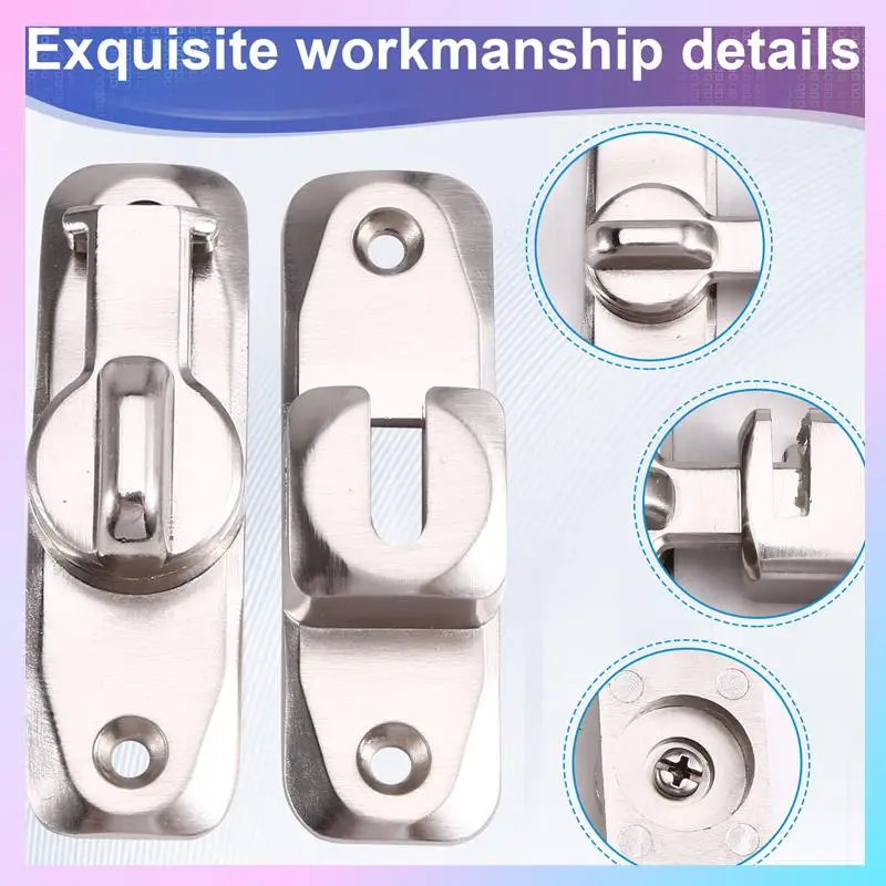 AB25-2Set 90/180° Flip Gate Latch Door Lock Anti-Theft Buckle Latch Zinc Alloy Door Latches Window Locks Door Sliding Bolt
AB25-2Set 90/180° Flip Gate Latch Door Lock Anti-Theft Buckle Latch Zinc Alloy Door Latches Window Locks Door Sliding Bolt
