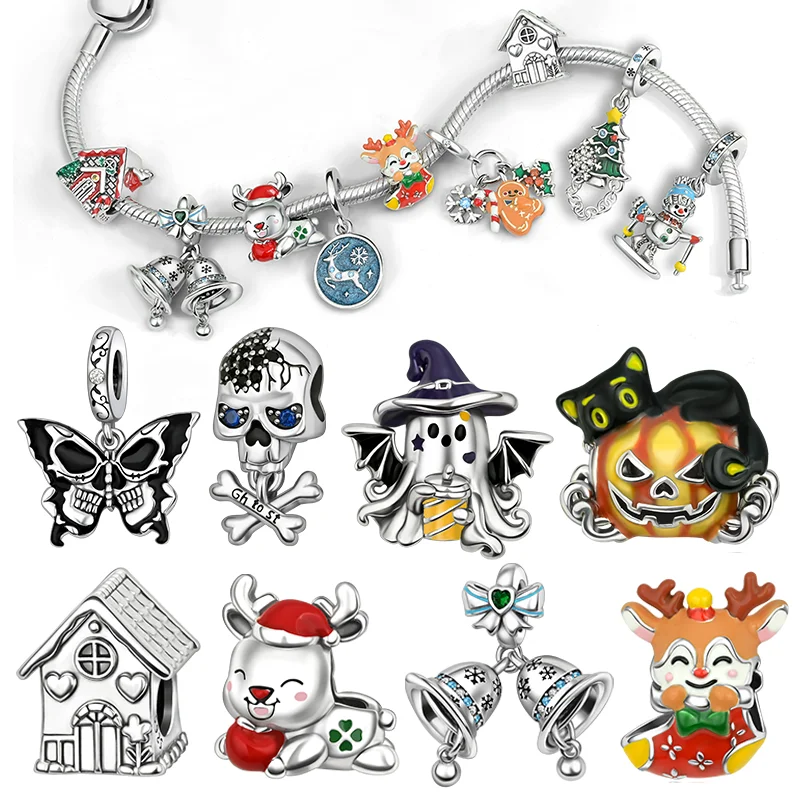 Original Charms 925 Silver Christmas Pumpkin Head Beads Fit 3mm Bracelet Necklace For Women DIY Pendant Luxury Jewelry Gifts Hot
Original Charms 925 Silver Christmas Pumpkin Head Beads Fit 3mm Bracelet Necklace For Women DIY Pendant Luxury Jewelry Gifts Hot