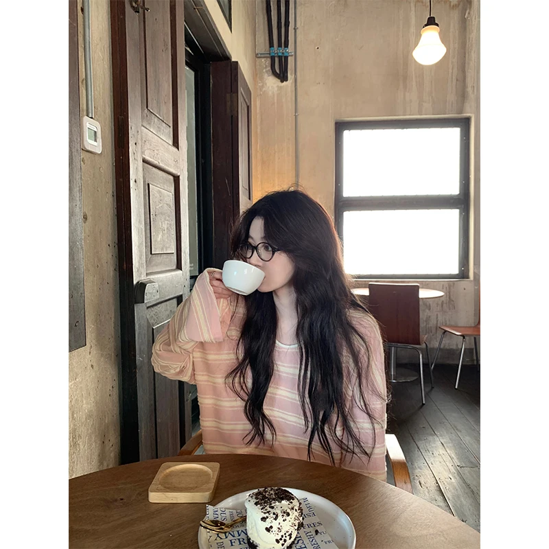 Long Sleeved T Shirts Art Womens Spring Ruffle Collar Drawstring Waist Lady Artistic Layered Feminine Detail Streetwear Maillard
Long Sleeved T Shirts Art Womens Spring Ruffle Collar Drawstring Waist Lady Artistic Layered Feminine Detail Streetwear Maillard