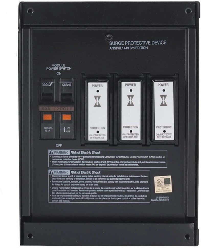 Advanced Surge Protection with Easy Maintenance - Smart Whole Home Surge Protector, Black
Advanced Surge Protection with Easy Maintenance - Smart Whole Home Surge Protector, Black