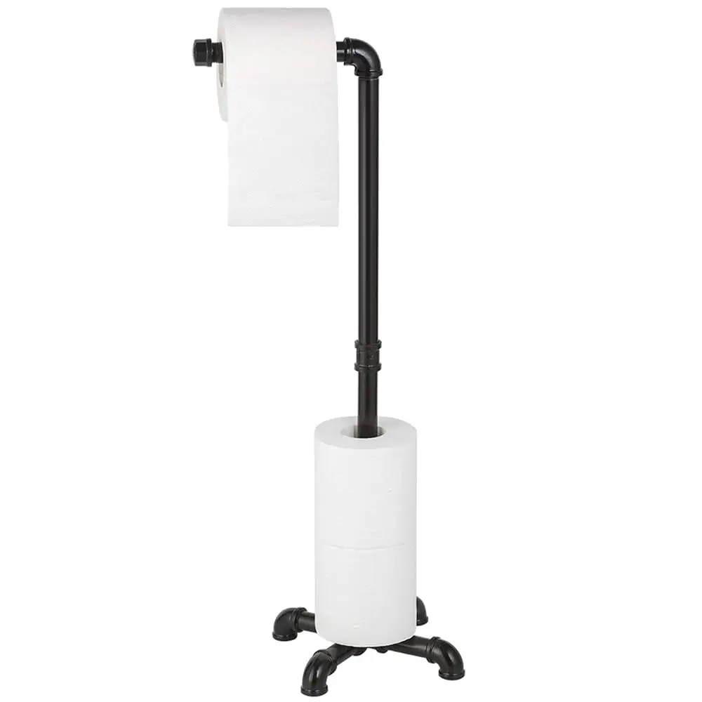 Toilet Paper Holder Stand, Industrial Free Standing Bathroom Tissue Paper Roll Dispenser, Black
Toilet Paper Holder Stand, Industrial Free Standing Bathroom Tissue Paper Roll Dispenser, Black