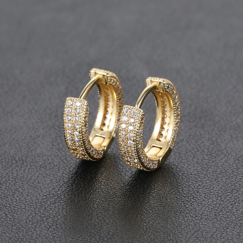 Hop Personalized Iced Out Diamond Earrings Double Cubic Zirconia 18k Gold Plated Earrings Women
Hop Personalized Iced Out Diamond Earrings Double Cubic Zirconia 18k Gold Plated Earrings Women