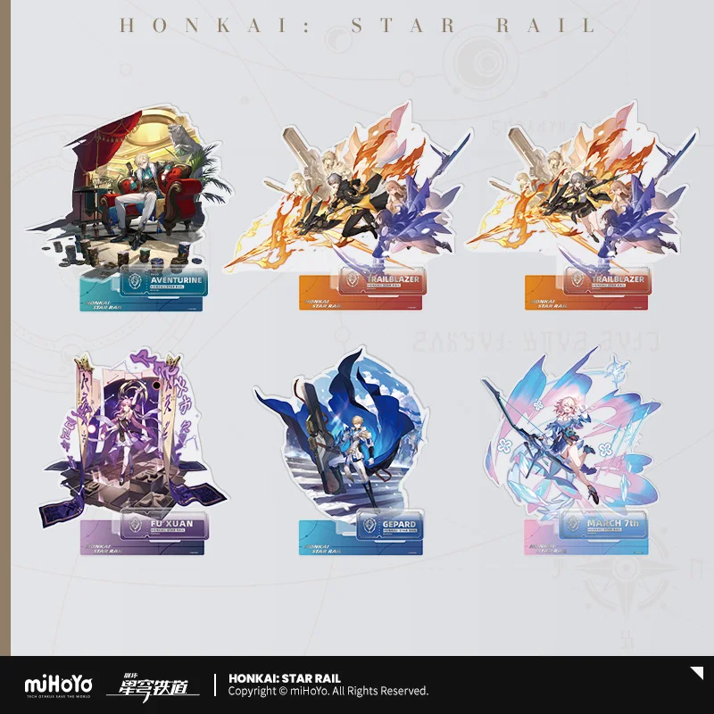 Presale Honkai: Star Rail Official Merchandise Preservation Paths Acrylic Stand Aventurine Fu Xuan Caelus Stelle Gepard March 7
Presale Honkai: Star Rail Official Merchandise Preservation Paths Acrylic Stand Aventurine Fu Xuan Caelus Stelle Gepard March 7