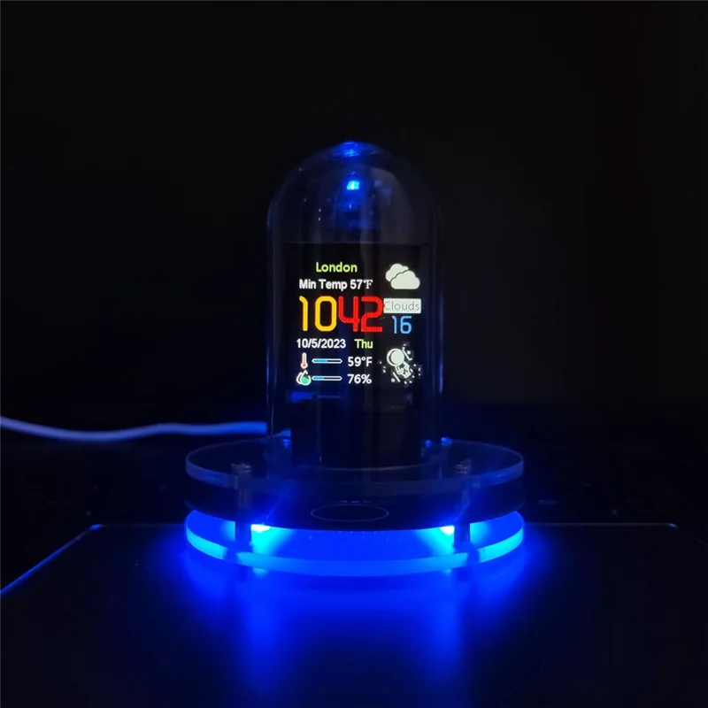 Bitcoin Nixie Tube Clock Tube Alarm Clock With Colorful RGB Lights And WIFI Weather Station DIY Album And GIF Animations
Bitcoin Nixie Tube Clock Tube Alarm Clock With Colorful RGB Lights And WIFI Weather Station DIY Album And GIF Animations