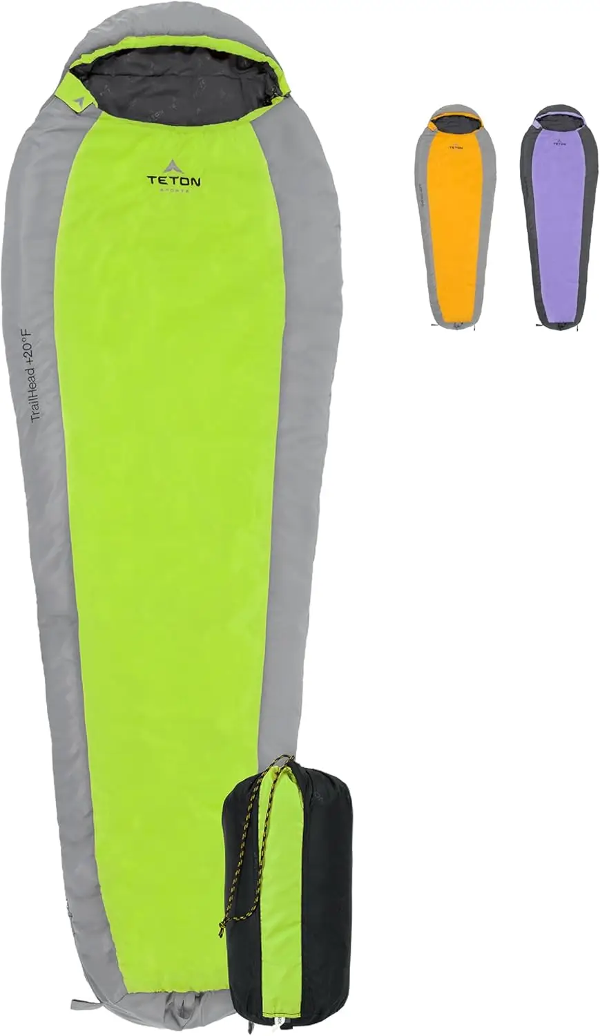 Teton 20F and 5F Degree Sleeping Bag; Lightweight Mummy for Adults & Kids, Camping, Backpacking
Teton 20F and 5F Degree Sleeping Bag; Lightweight Mummy for Adults & Kids, Camping, Backpacking