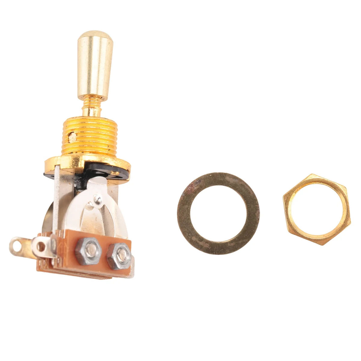 A42F Gold Electric Guitar 3 Way Toggle Switch Pickup Selector Switch with Brass Tip Knob
A42F Gold Electric Guitar 3 Way Toggle Switch Pickup Selector Switch with Brass Tip Knob