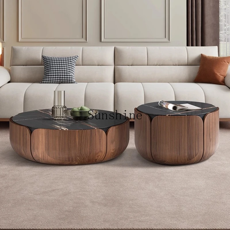 Italian modern simple small apartment living room high-end creative marble round tea table
Italian modern simple small apartment living room high-end creative marble round tea table