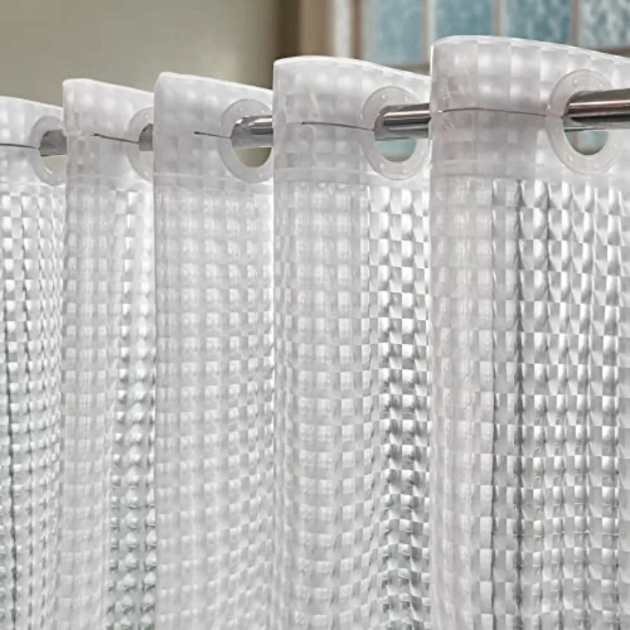 No Hook Shower Curtain or Liner - 8G Heavy Duty Grid Bathroom Shower Curtain No Hooks Required, Waterproof Plastic and PVC Free
No Hook Shower Curtain or Liner - 8G Heavy Duty Grid Bathroom Shower Curtain No Hooks Required, Waterproof Plastic and PVC Free